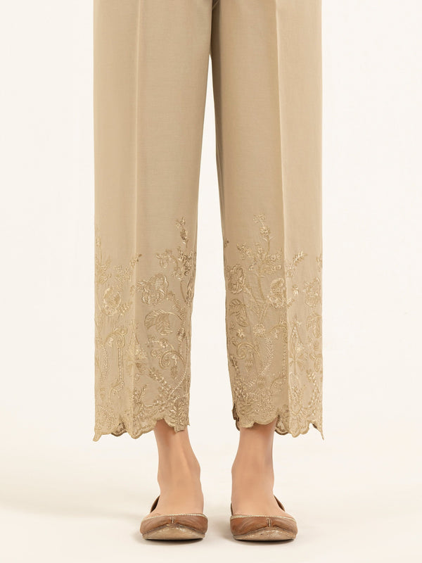 Embroidered Cambric Trousers(Pret)