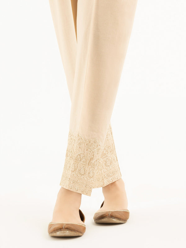 Embroidered Cambric Trousers(Pret)