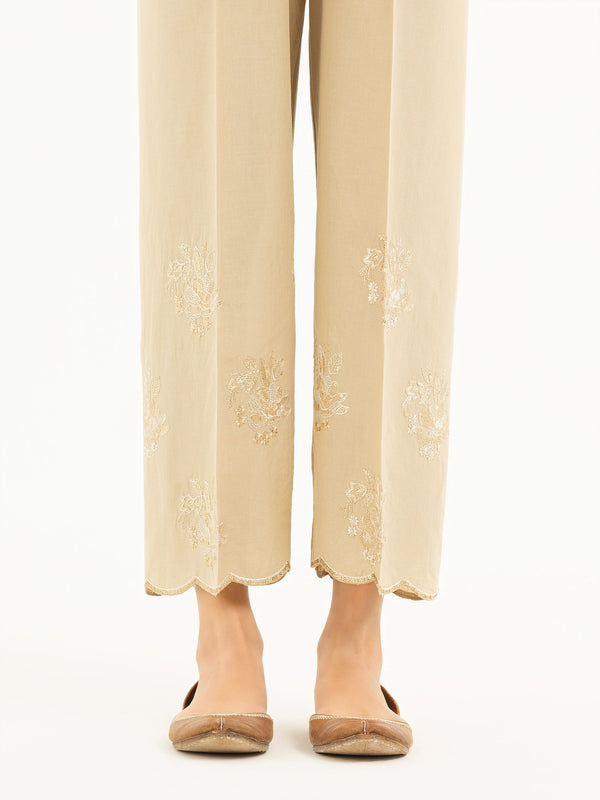 Embroidered Cambric Trousers(Pret)