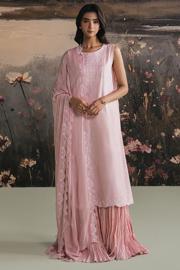 PINK BLOSSOM-3PC LAWN EMBROIDERED SUIT
