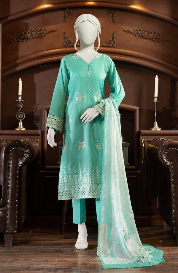 EMBROIDERED 3PCS UNSTITCHED