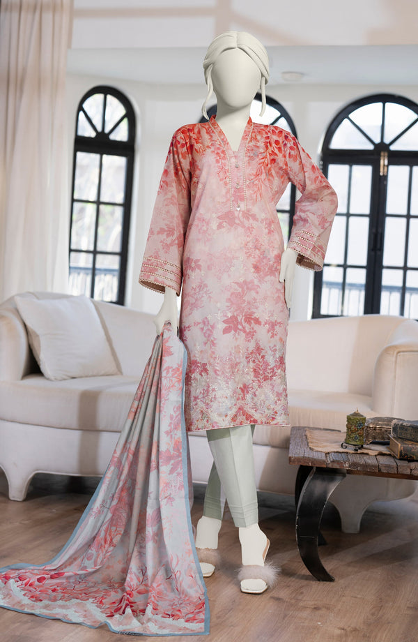FESTIVE'25 EMBROIDERED LAWN 3PCS STITCHED