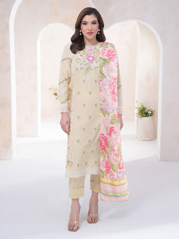 3 Piece Lawn Suit-Embroidered (Unstitched)