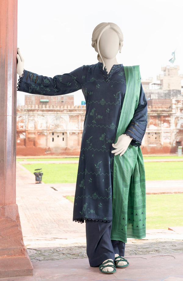 PRINTED TEXTURED VISCOSE 3PCS UNSTITCHED