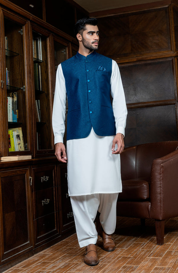 TEAL BLENDED WAISTCOAT