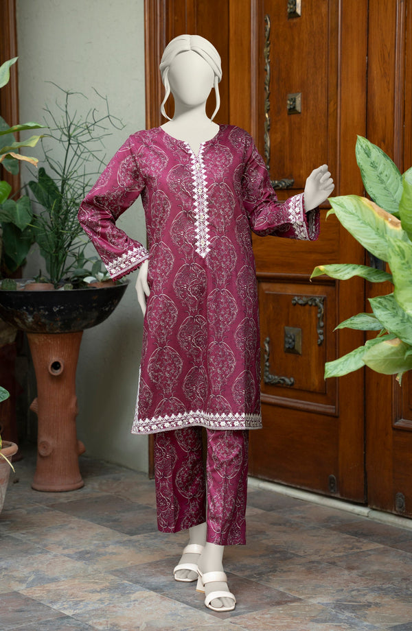 FESTIVE'25 EMBROIDERED PRINTED LAWN 2PCS STITCHED