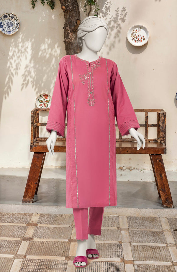 EMBROIDERED CAMBRIC 2 PCS UNSTITCHED