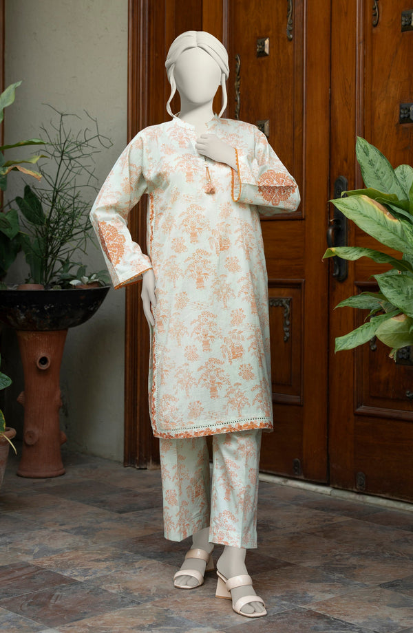 FESTIVE'25 EMBROIDERED PRINTED LAWN 2PCS STITCHED