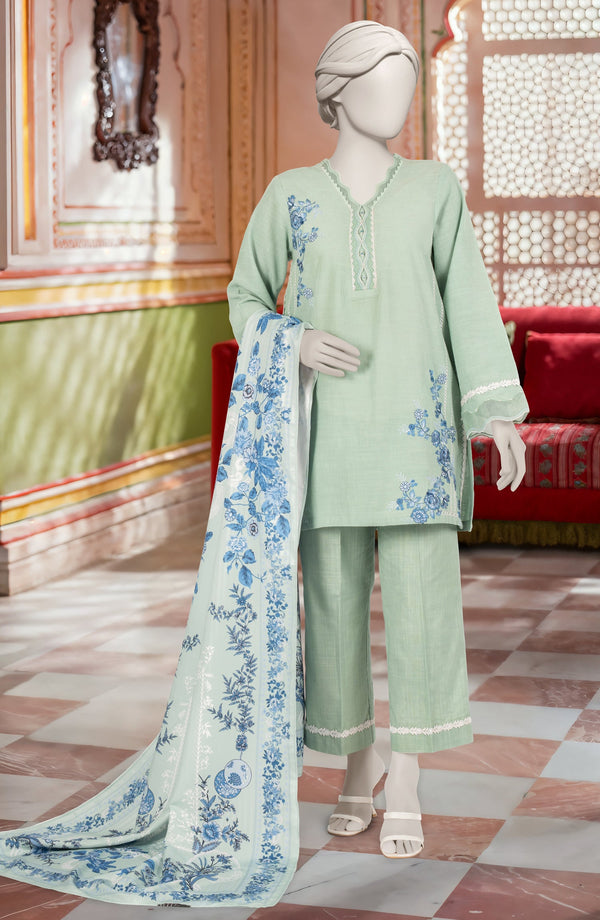 EMBROIDERED KHADDAR 3PCS UNSTITCHED