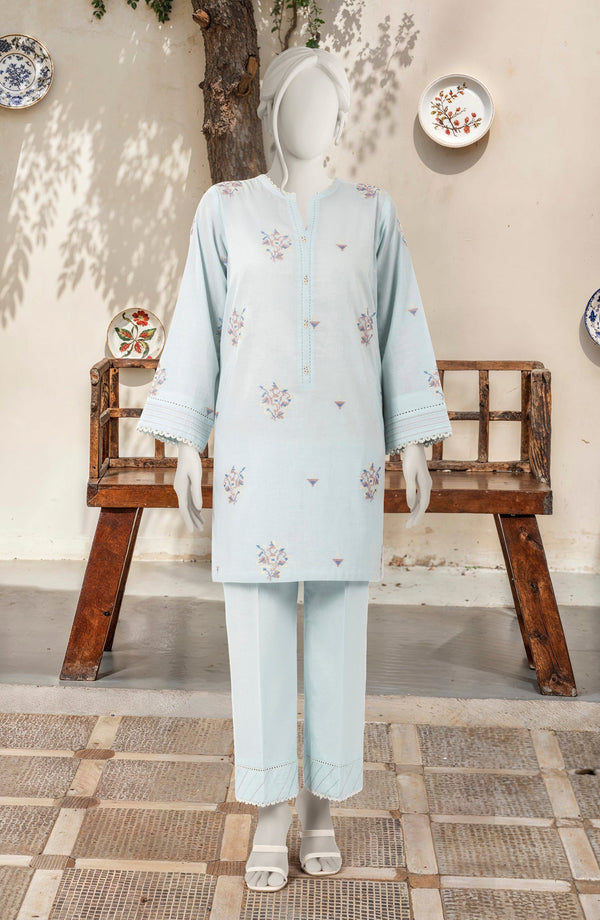 EMBROIDERED CAMBRIC 2 PCS UNSTITCHED