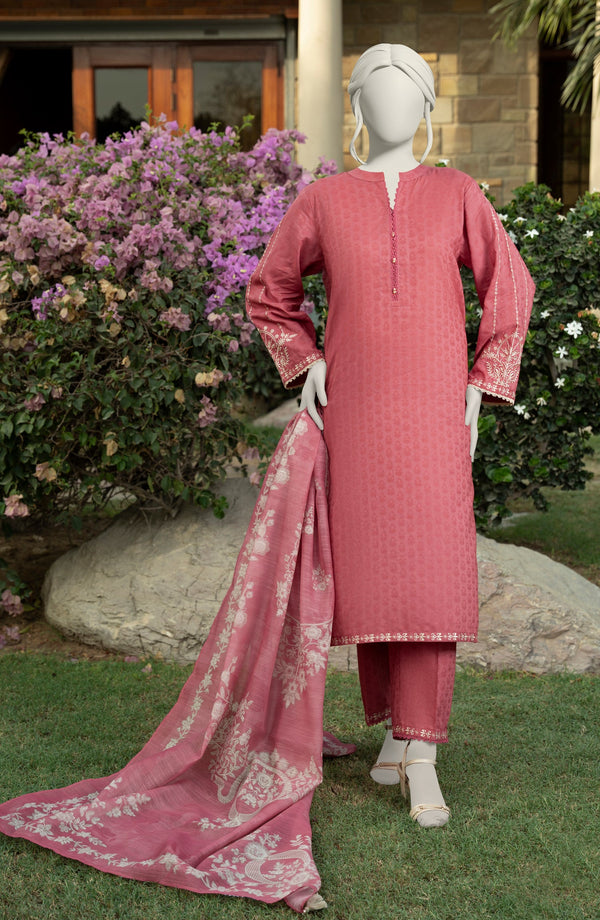 FESTIVE'25 EMBROIDERED JACQUARD 3PCS STITCHED