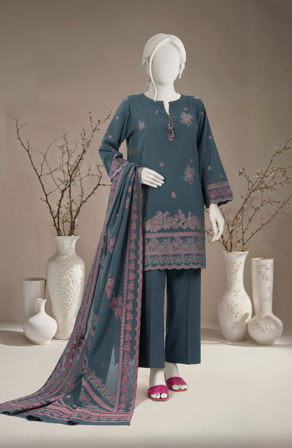 JACQUARD 3PC UNSTITCHED