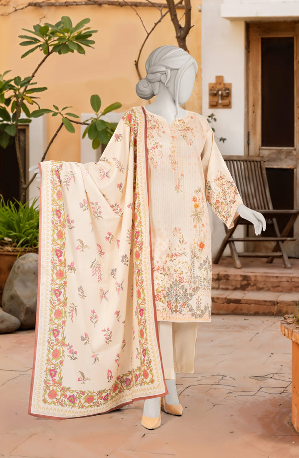 PRINTED TEXTURED VISCOSE 3PCS UNSTITCHED