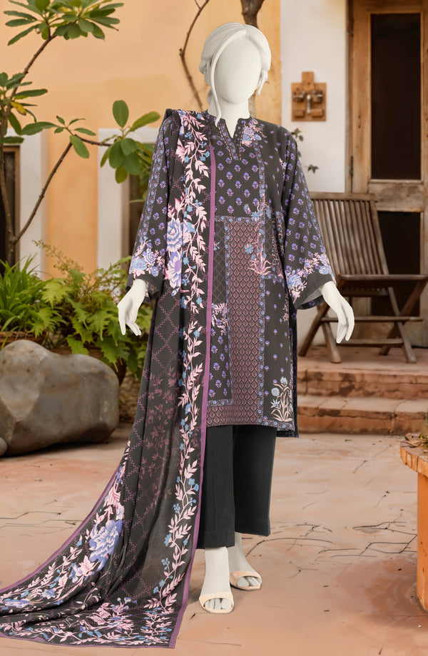 PRINTED TEXTURED VISCOSE 3PCS UNSTITCHED