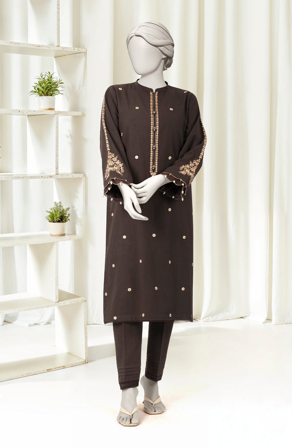 EMBROIDERED CROSS HATCH 2PCS UNSTITCHED