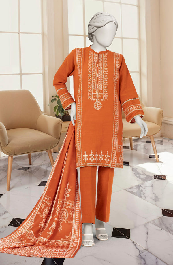 EMBROIDERED KHADDAR 3PCS UNSTITCHED