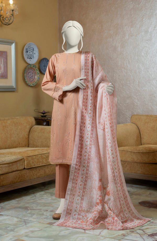 FESTIVE'25 EMBROIDERED CAMBRIC 3PCS STITCHED