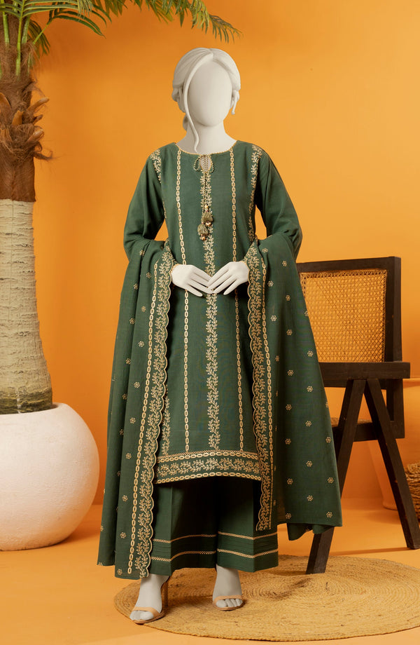 EMBROIDERED KHADDAR 3PCS UNSTITCHED