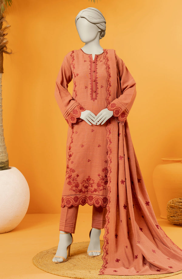 EMBROIDERED KHADDAR 3PCS UNSTITCHED