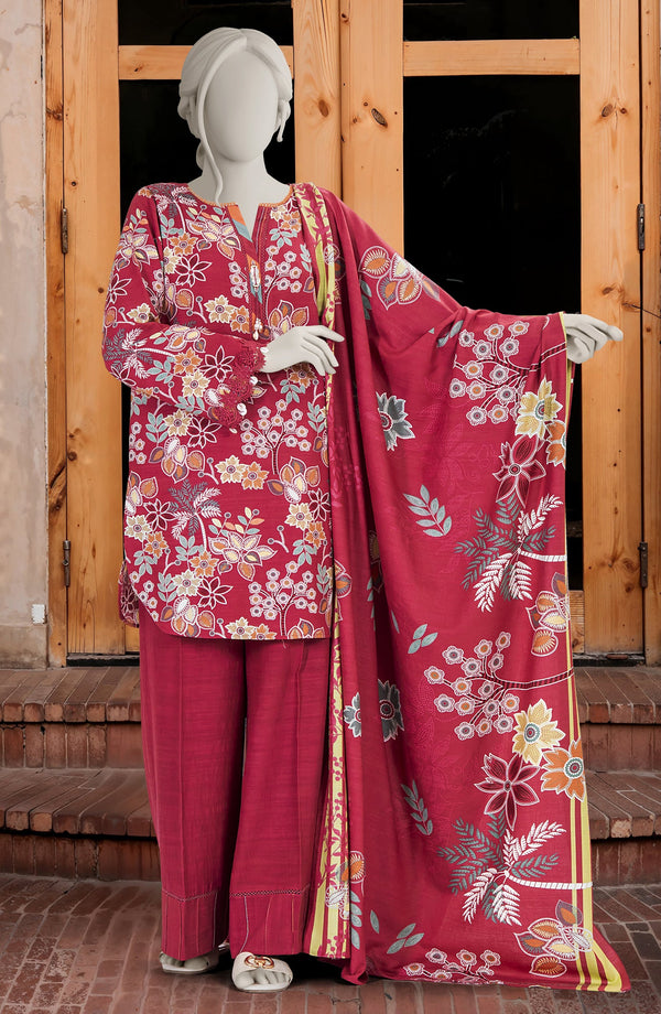 PRINTED COTTON VISCOSE 3PCS UNSTITCHED