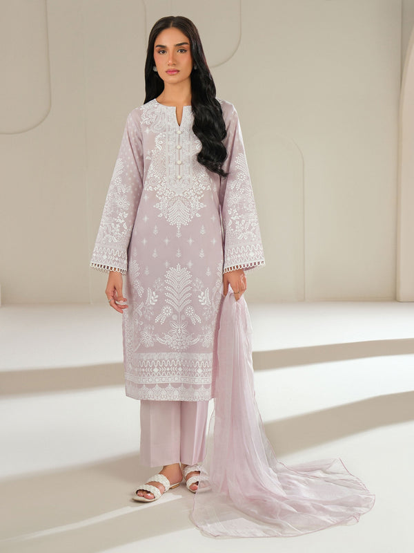 3 Piece Cambric Suit-Paste Print (Unstitched)