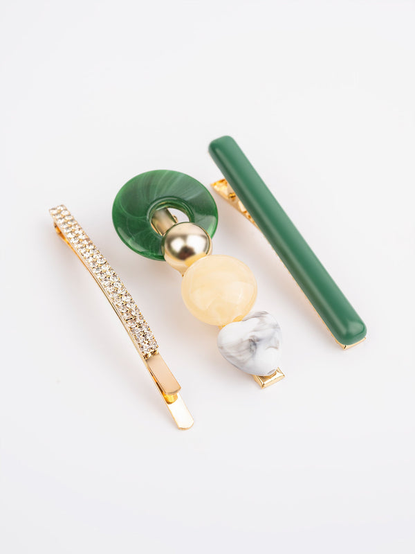 Check Printed Hair Clips