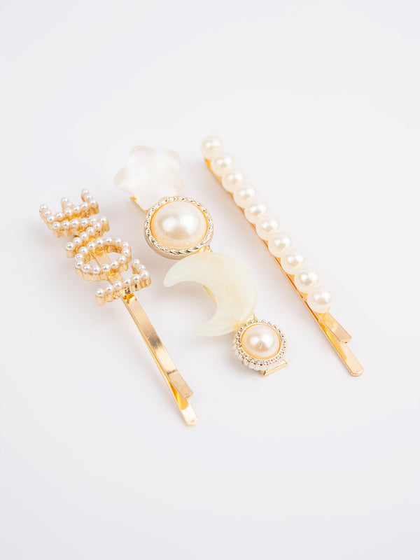 Pearl Embellished Hiar Clips