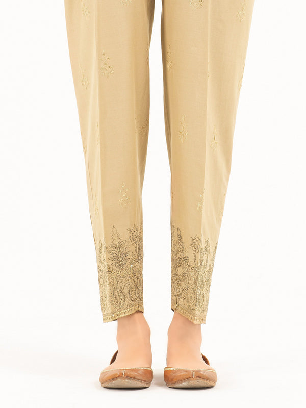 Embroidered Cambric Trousers(Pret)