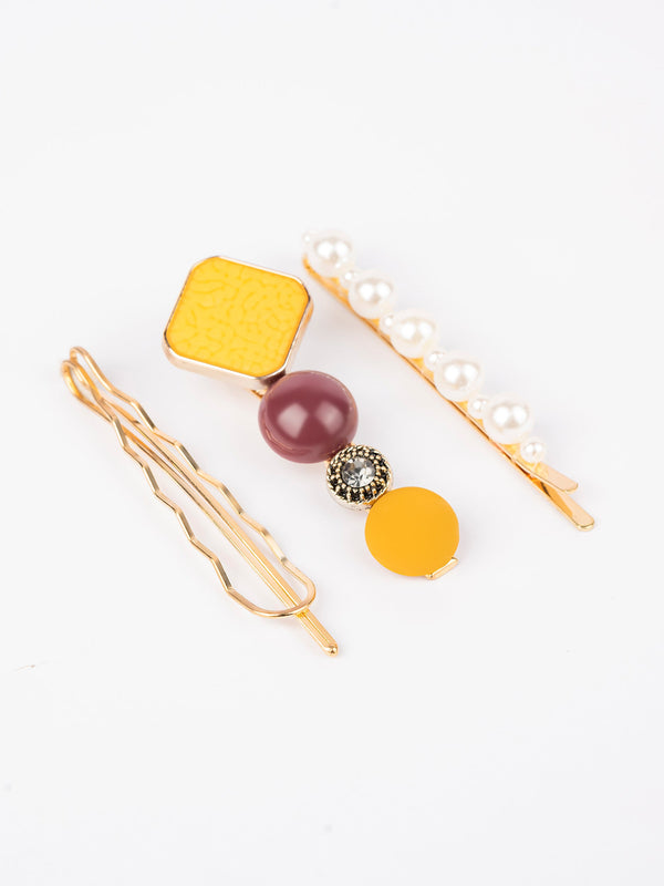 Pearl Embellished Hair Clips