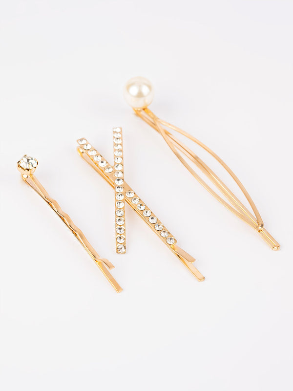 Rhinestone Embellished Hair Pins