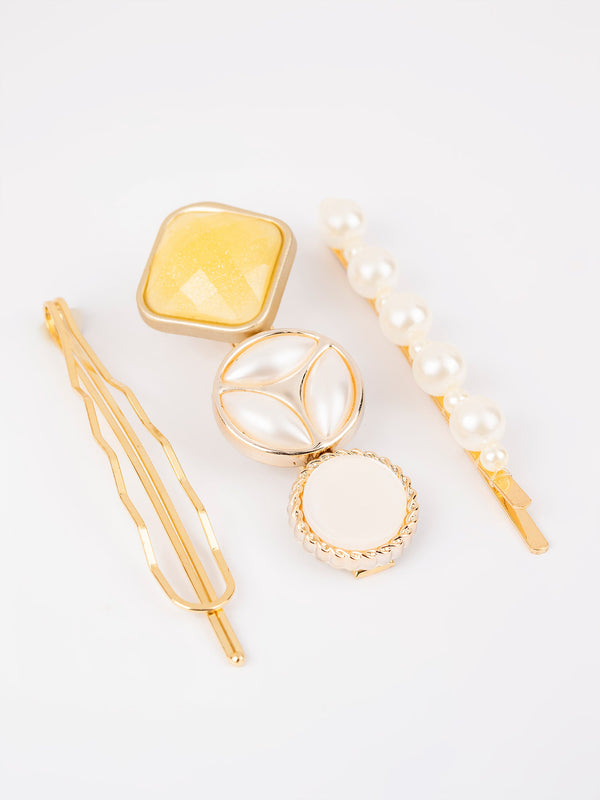 Pearl Embellished Hair Clips