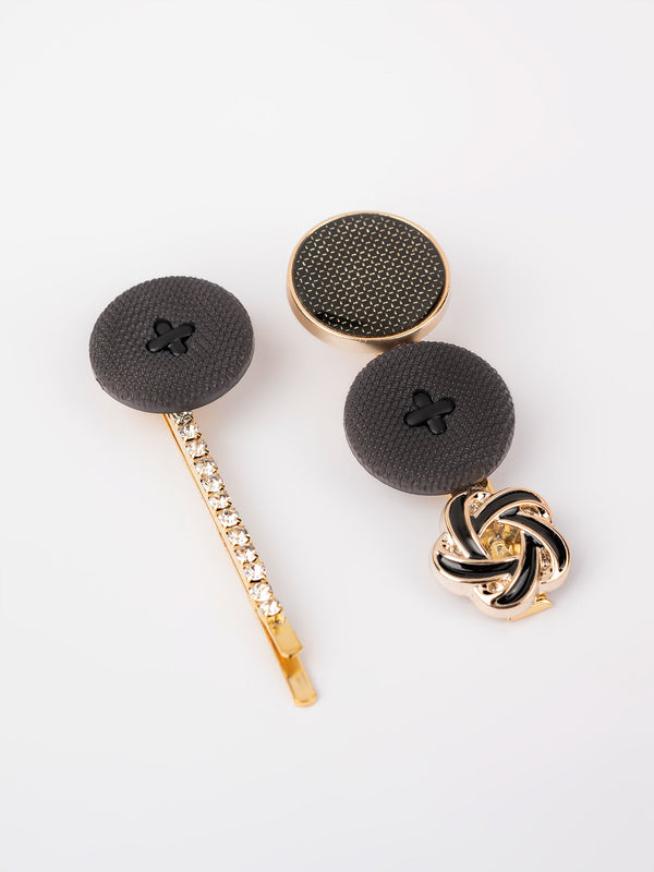 Buttoned Hiar Clips