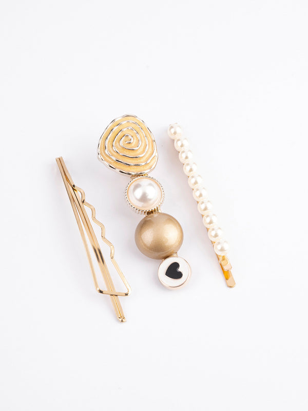 Embellished Spiral Hair Clip Set