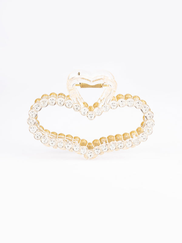 Embellished Heart Hair Clip