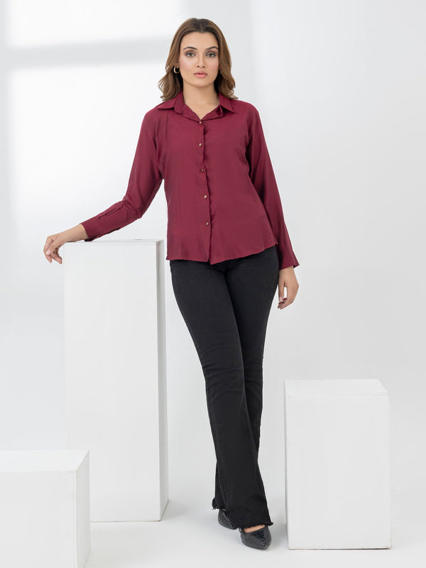 Dyed Raw Silk Top