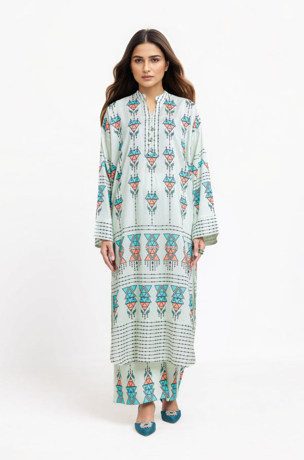 L-Green-Viscose-2 Piece (WPSTPBW25B9O14)