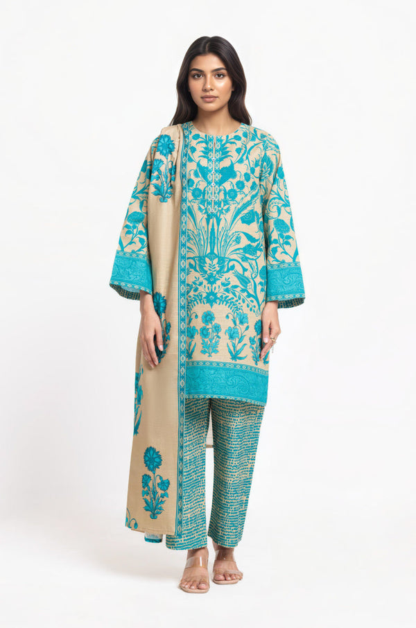 Camel-Khaddar-3 Piece (WP3PPBW25B9O5)