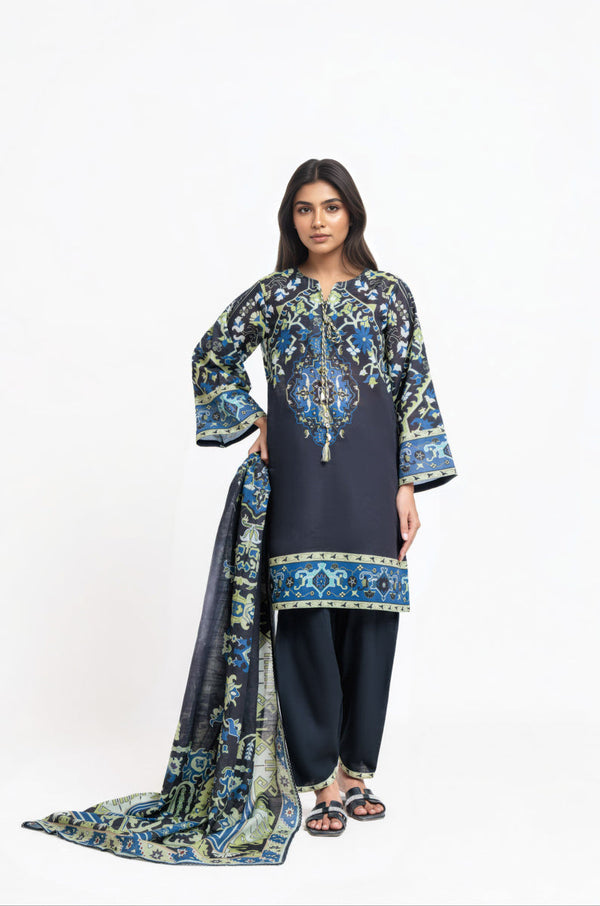 Black-Khaddar-3 Piece (WP3PPBW25B10N4)