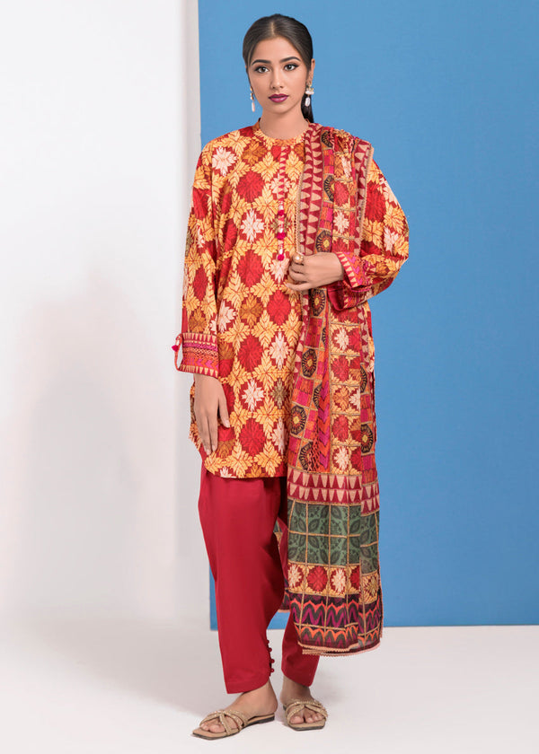 Maroon-Lawn-3 Piece (WPS25P3097)