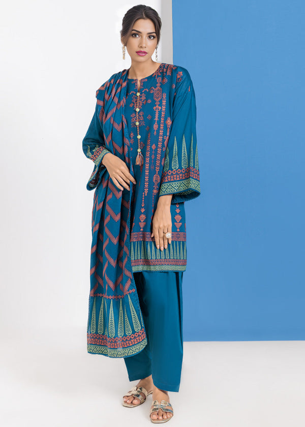 Teal-Jacquard-3 Piece (WPS25JD3059)