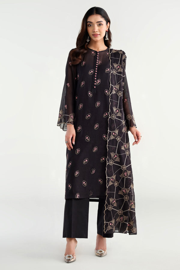 3 Piece - Embroidered Suit - E1735