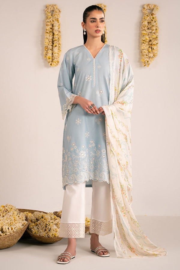 SHELL BLUE-2PC (SHIRT & DUPATTA)