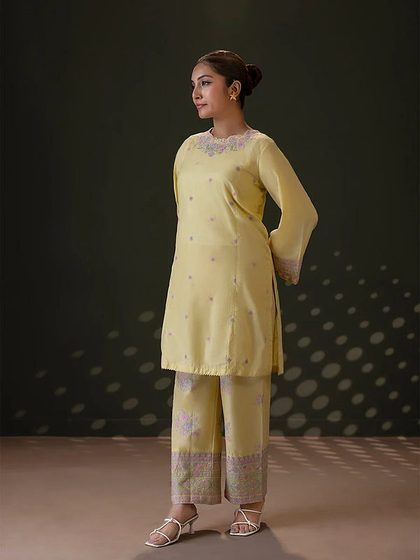 2 Pc Stitched Cambric Suit