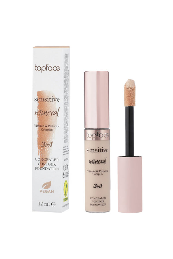 MINERAL SENSITIVE 3 IN 1 CONCEALER, CONTOUR, FOUNDATION (6 SHADES)