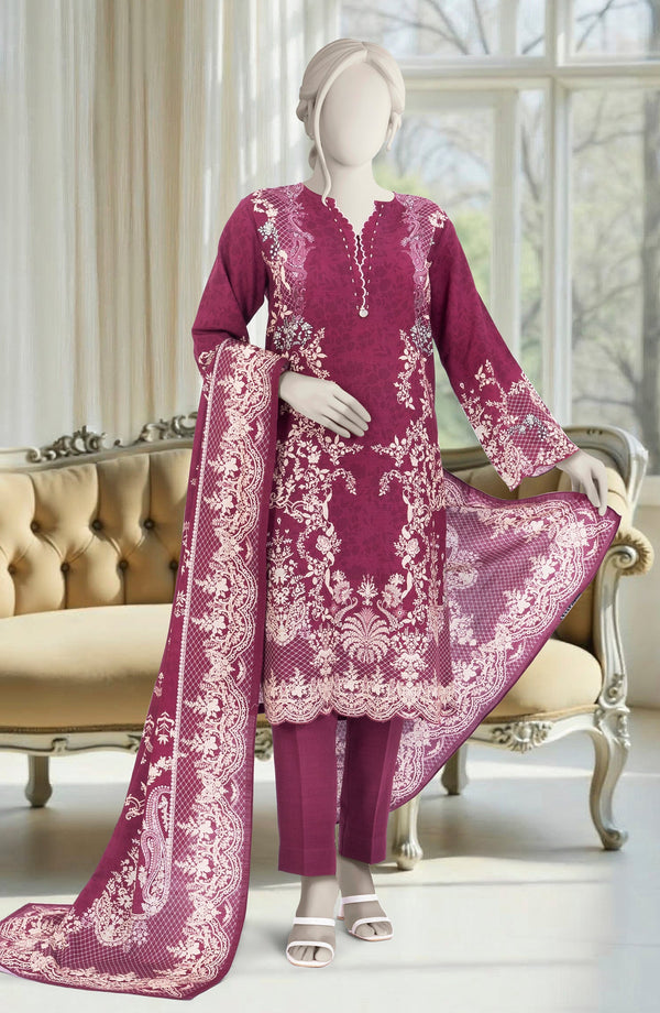 PRINTED KHADDAR 3PCS UNSTITCHED