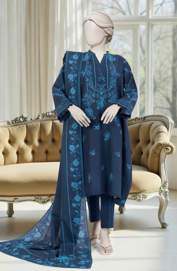 PRINTED KHADDAR 3PCS UNSTITCHED