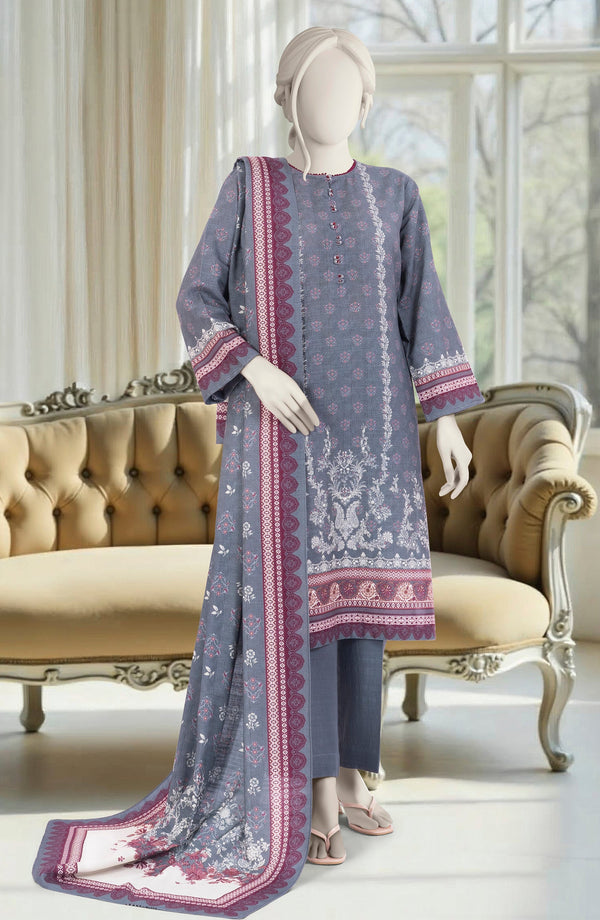 PRINTED KHADDAR 3PCS UNSTITCHED