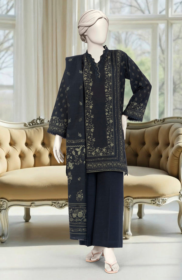 PRINTED KHADDAR 3PCS UNSTITCHED