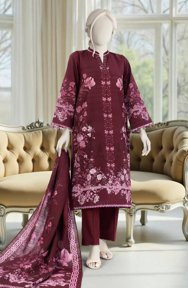 PRINTED KHADDAR 3PCS UNSTITCHED