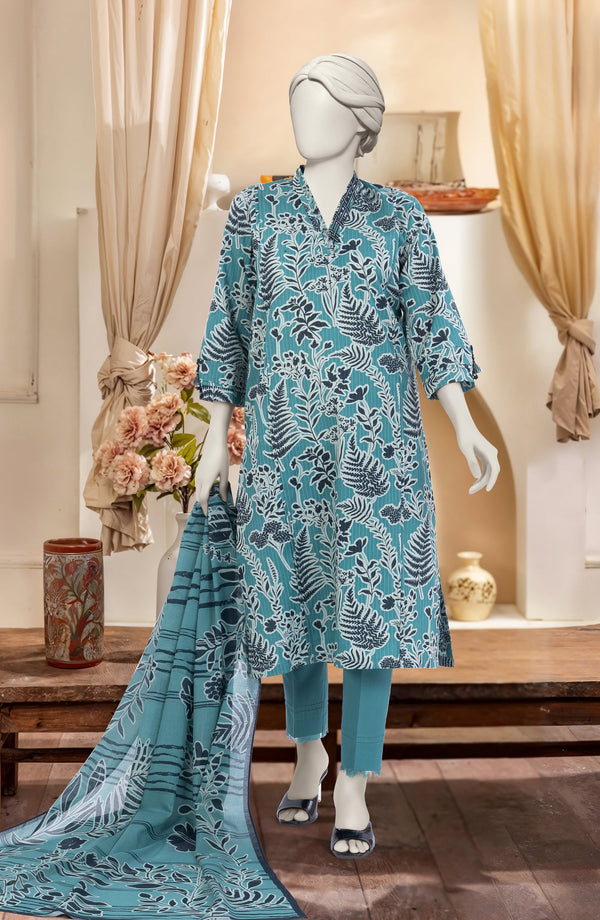 PRINTED TEXTURED CAMBRIC 3PCS UNSTITCHED